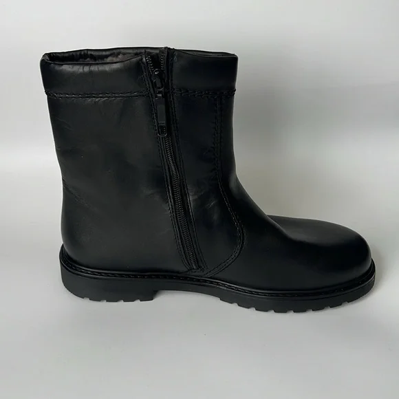 Fretz Sohle Black Leather Ankle Side Zipper Boots NWT - 8 - Picture 6 of 12